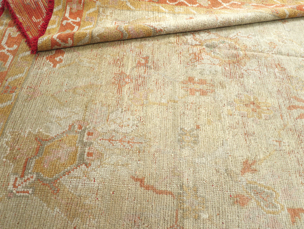 Antique Turkish Oushak Gallery Carpet, No.8533 - Staging