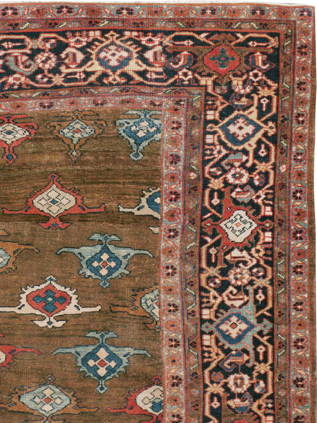 Antique Persian Mahal Carpet, No.8538 - Staging