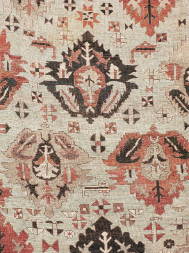 Antique Persian Heriz Carpet, No.8540 - Staging