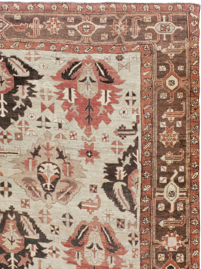 Antique Persian Heriz Carpet, No.8540 - Staging