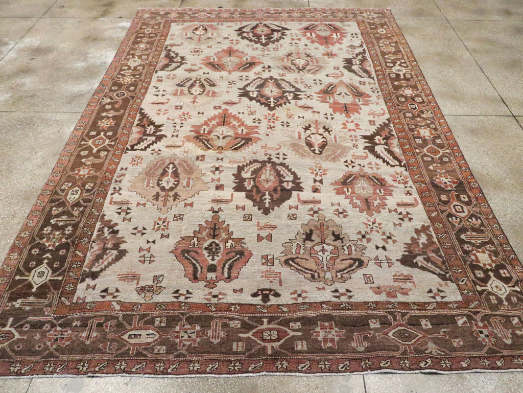 Antique Persian Heriz Carpet, No.8540 - Staging