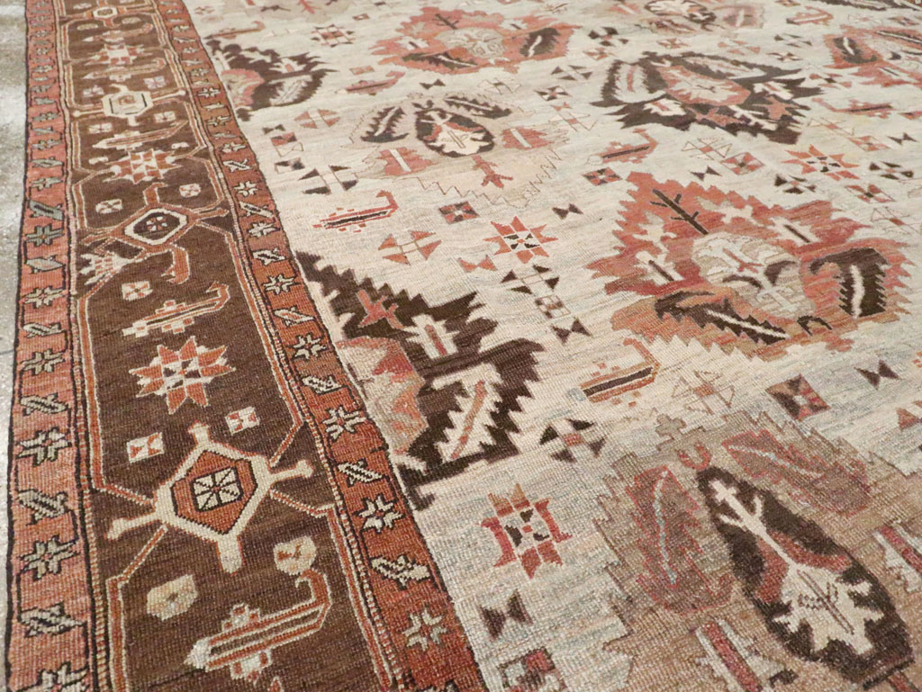 Antique Persian Heriz Carpet, No.8540 - Staging