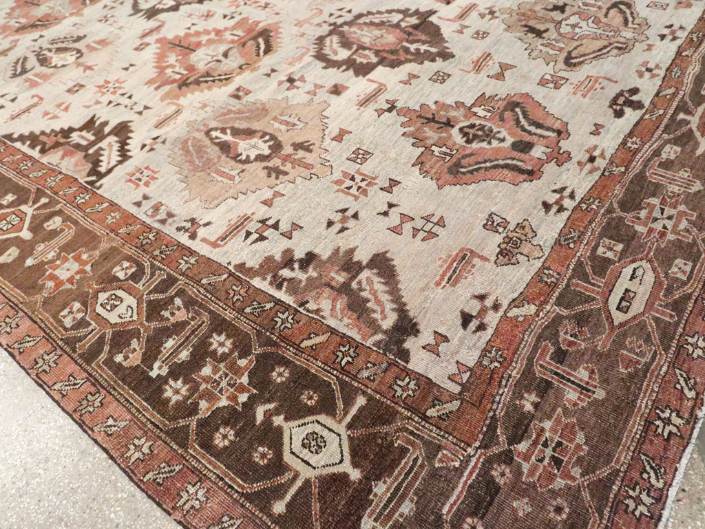 Antique Persian Heriz Carpet, No.8540 - Staging