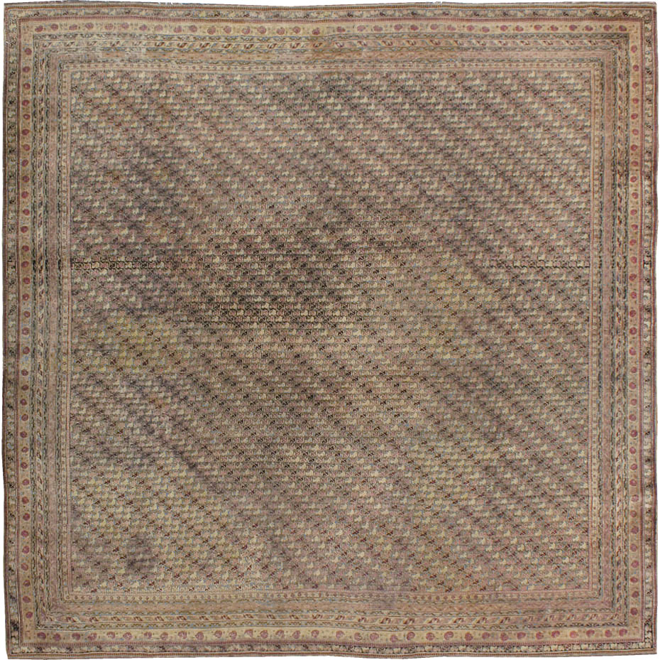 Antique Indian Agra Square Carpet, No.8541 - Staging