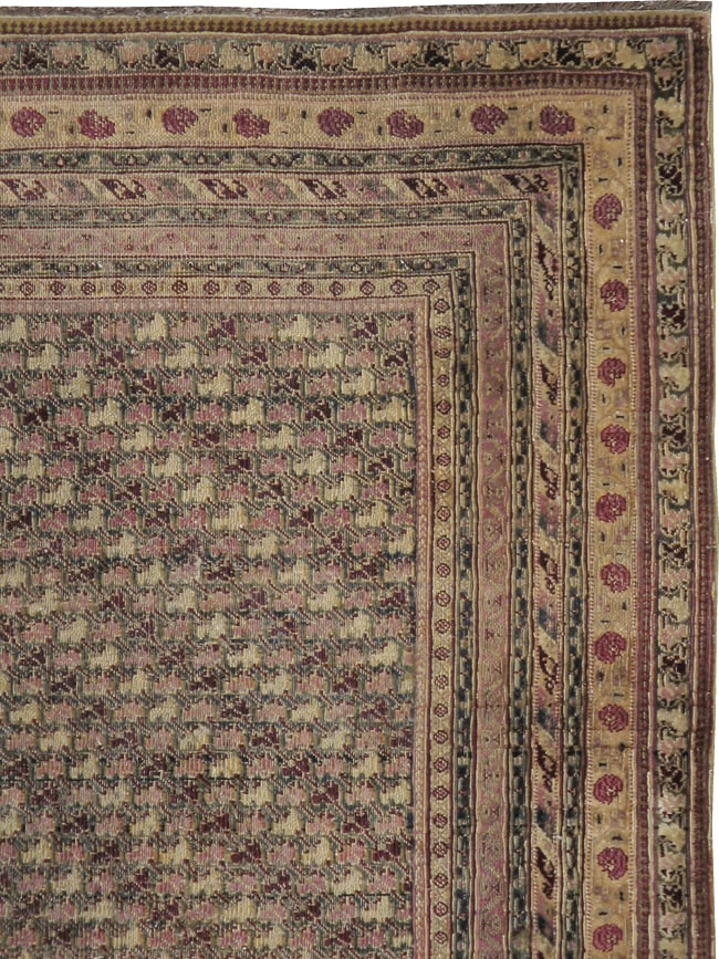 Antique Indian Agra Square Carpet, No.8541 - Staging