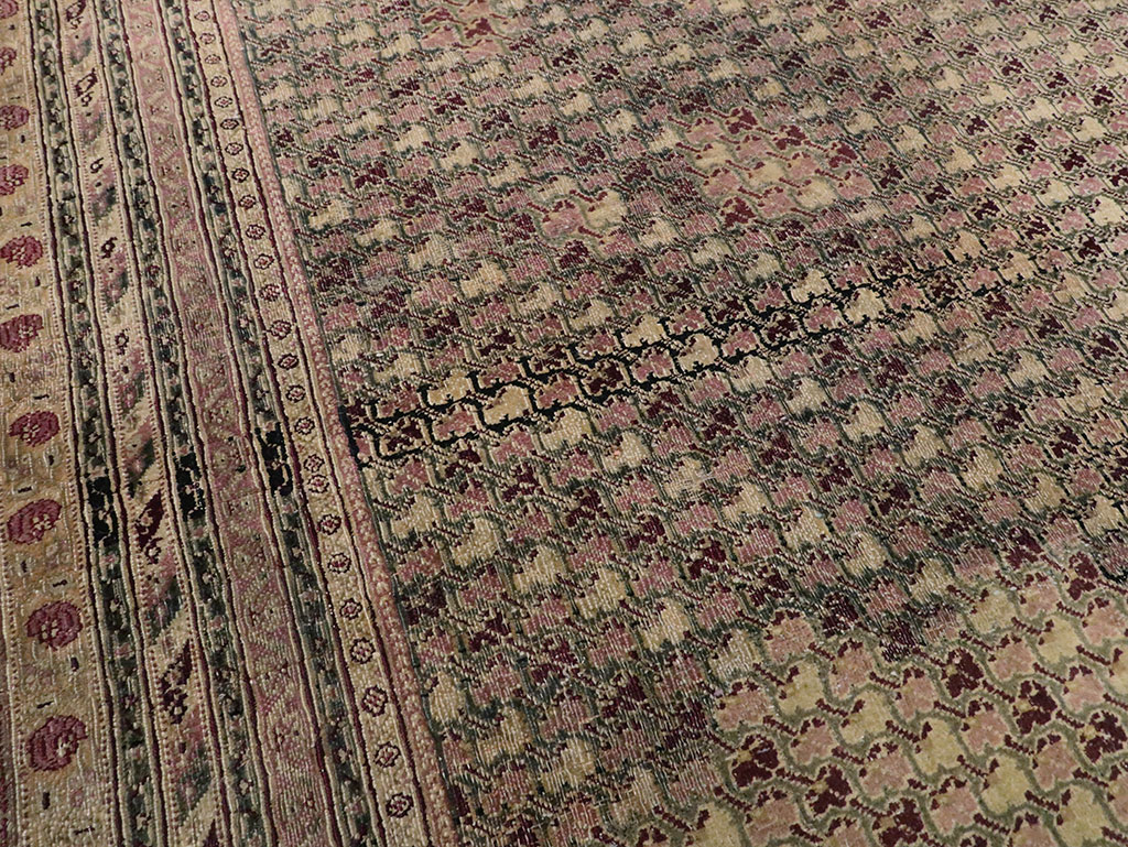 Antique Indian Agra Square Carpet, No.8541 - Staging