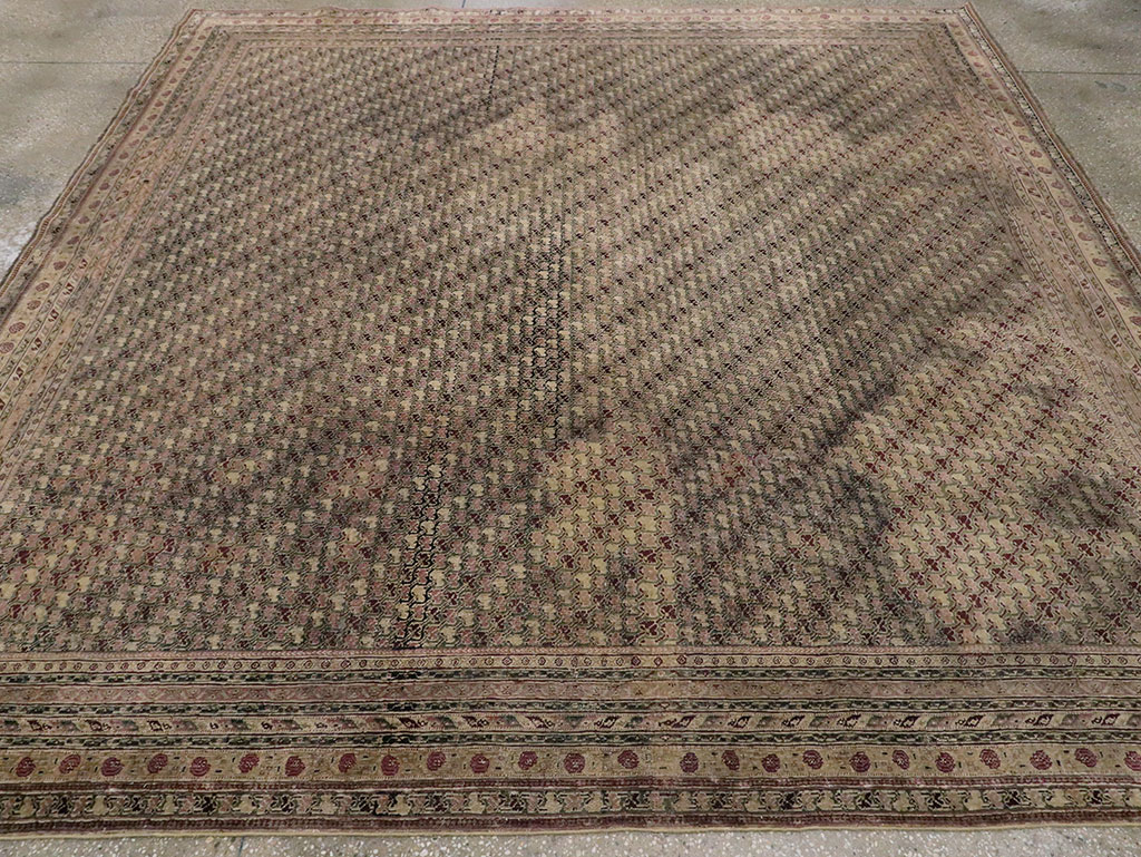 Antique Indian Agra Square Carpet, No.8541 - Staging