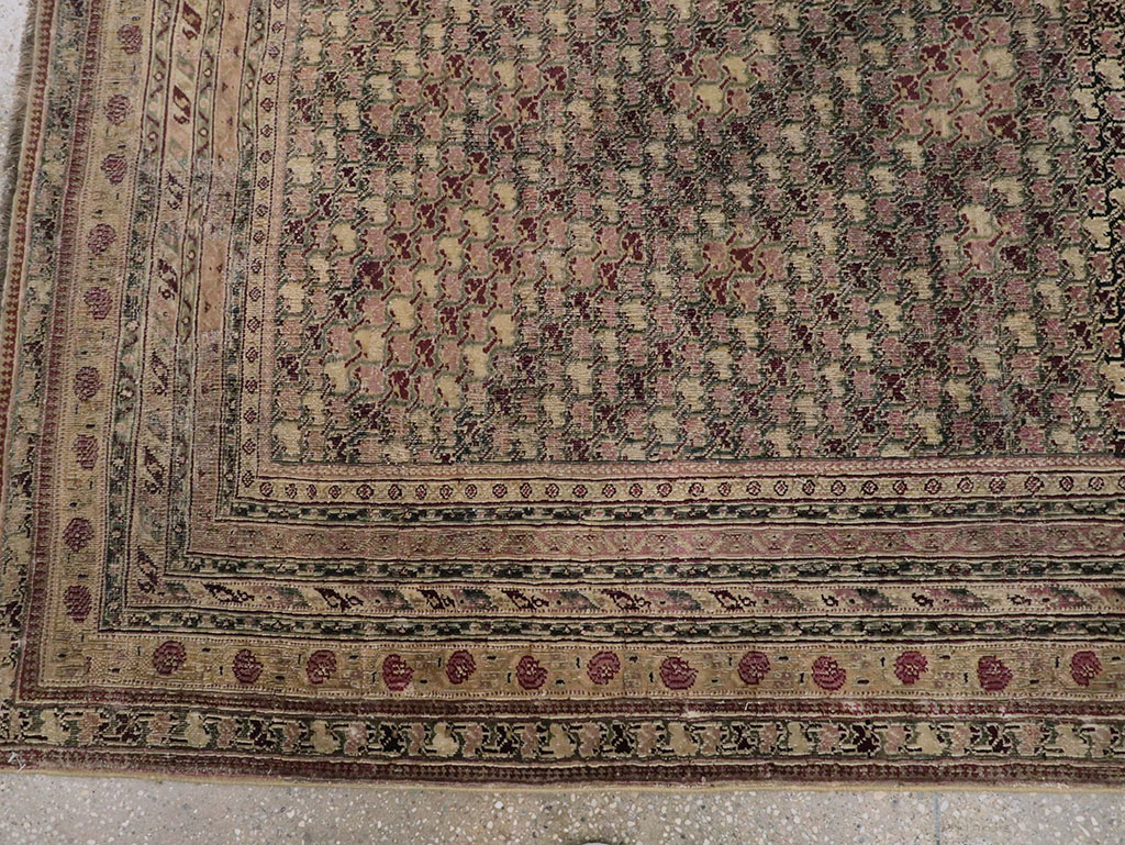 Antique Indian Agra Square Carpet, No.8541 - Staging