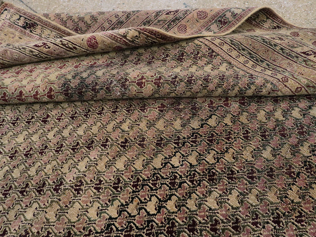 Antique Indian Agra Square Carpet, No.8541 - Staging