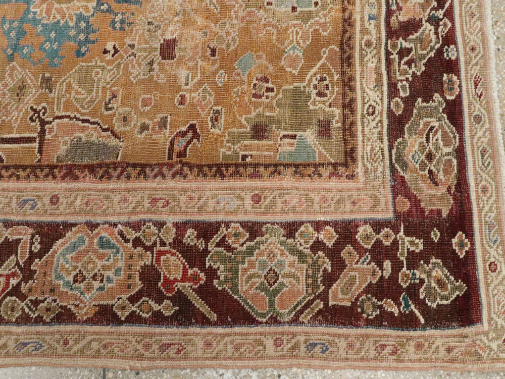 Antique Persian Mahal Carpet, No.8557 - Staging