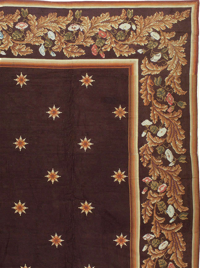 Vintage French Needlepoint Carpet, No.8582 - Staging