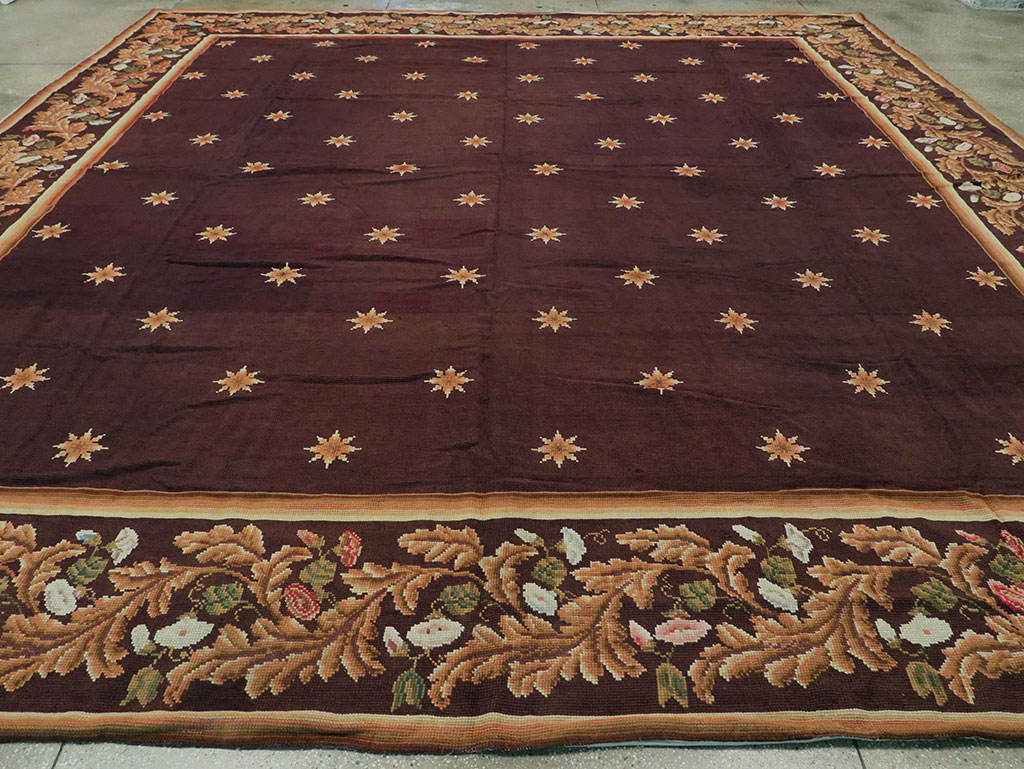 Vintage French Needlepoint Carpet, No.8582 - Staging