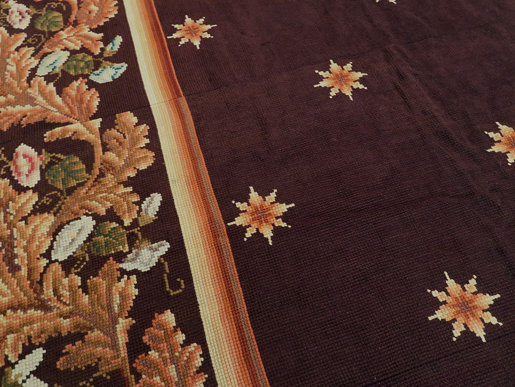 Vintage French Needlepoint Carpet, No.8582 - Staging