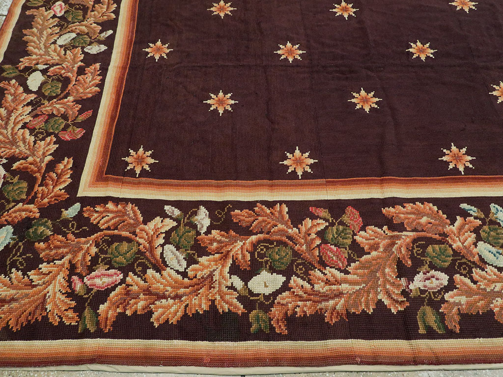 Vintage French Needlepoint Carpet, No.8582 - Staging