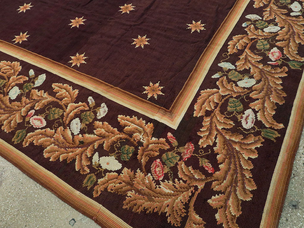 Vintage French Needlepoint Carpet, No.8582 - Staging