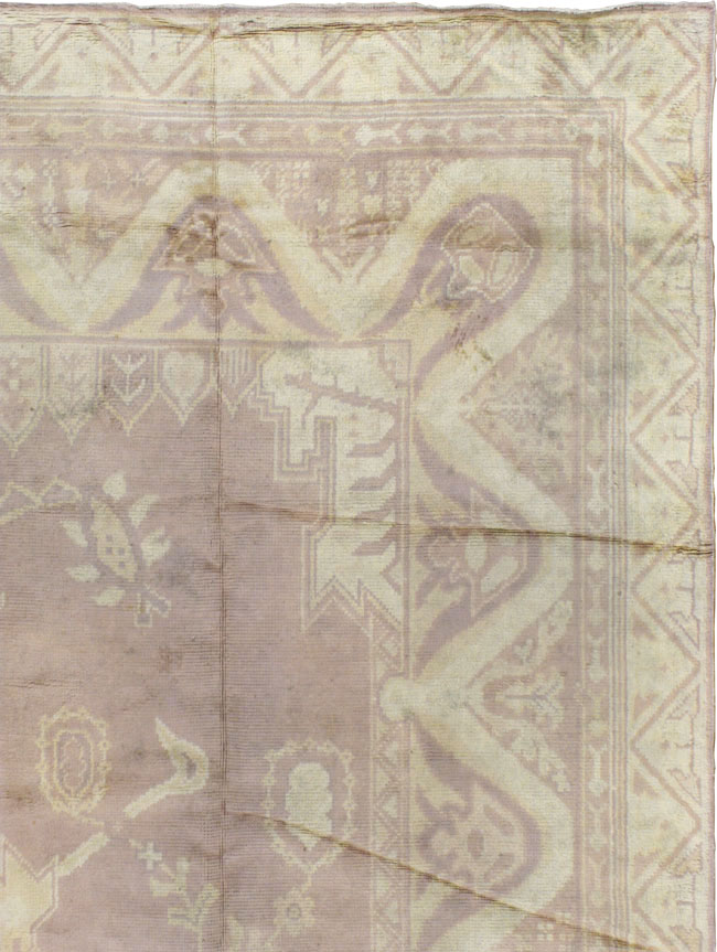 Vintage European Oushak Large Carpet, No.8600 - Staging