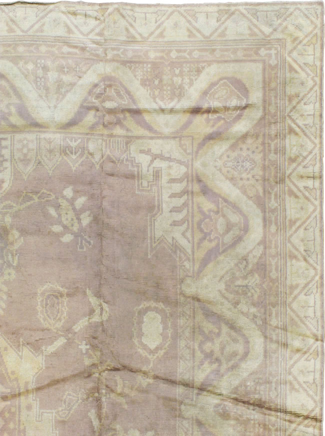 Vintage European Oushak Large Carpet, No.8600 - Staging