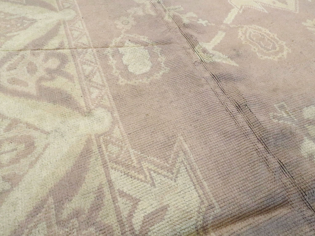 Vintage European Oushak Large Carpet, No.8600 - Staging