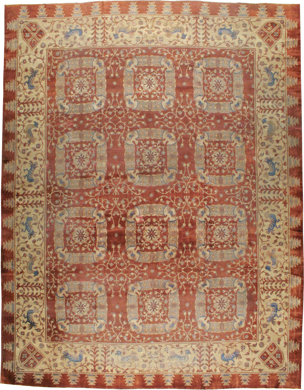 Antique Indian Lahore Carpet, No.8607 - Staging