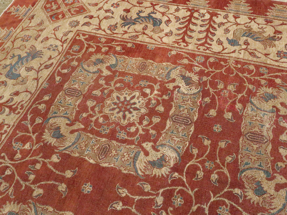 Antique Indian Lahore Carpet, No.8607 - Staging