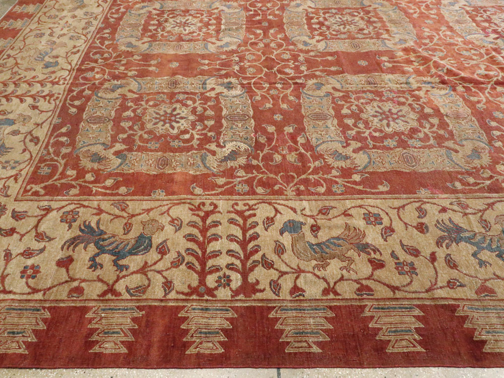 Antique Indian Lahore Carpet, No.8607 - Staging