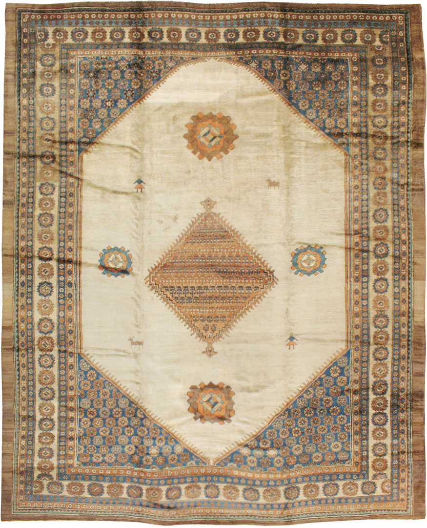 Antique Persian Bakshaish Carpet, No.8610 - Staging