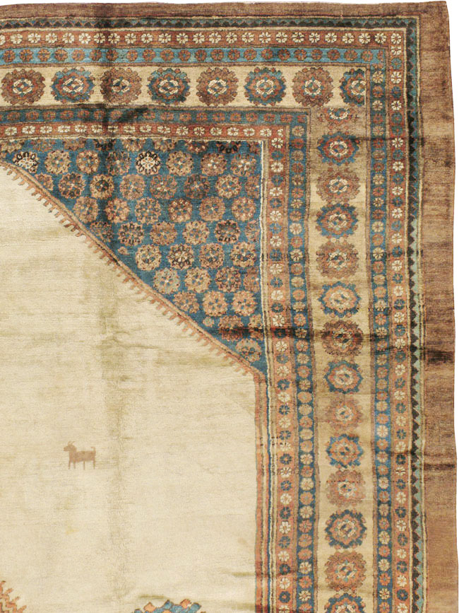 Antique Persian Bakshaish Carpet, No.8610 - Staging