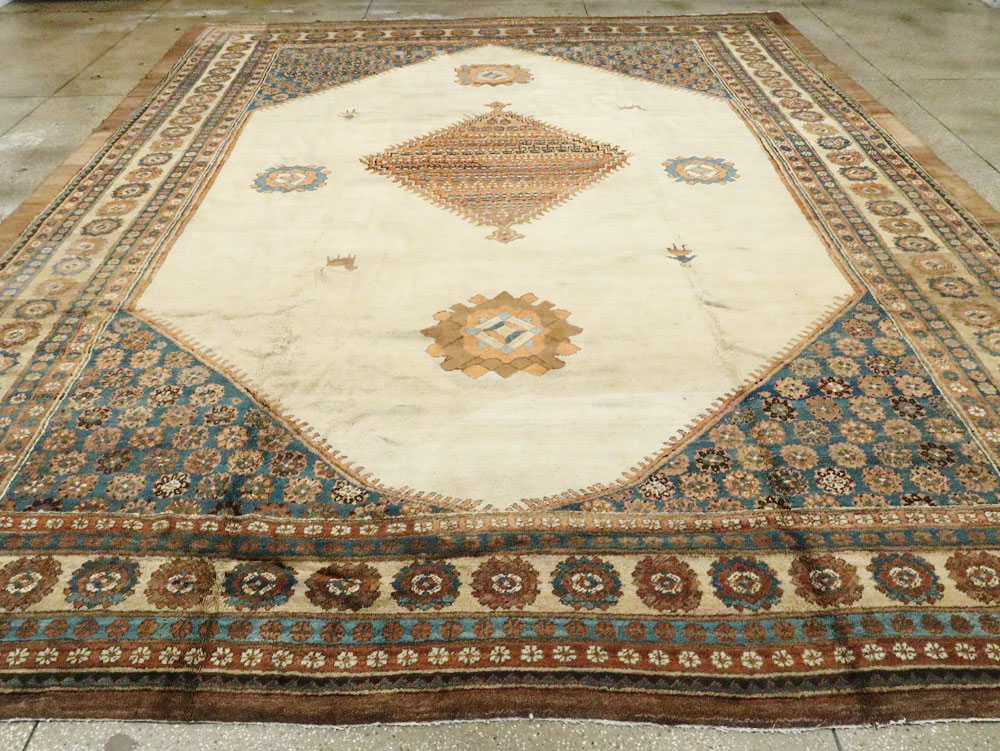 Antique Persian Bakshaish Carpet, No.8610 - Staging