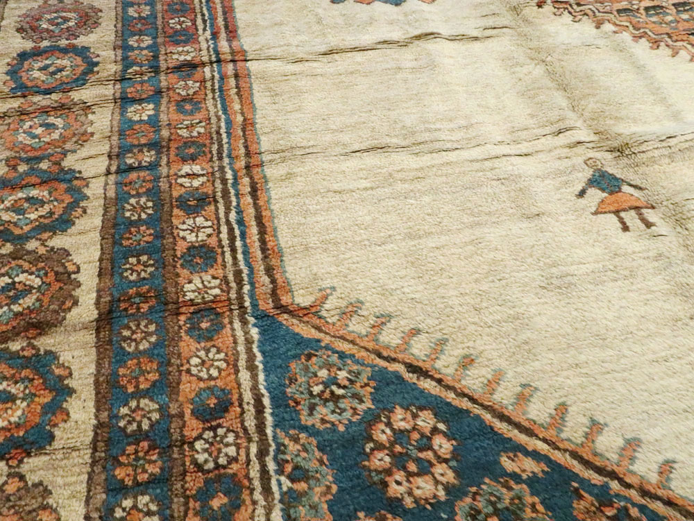 Antique Persian Bakshaish Carpet, No.8610 - Staging