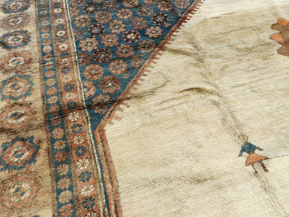 Antique Persian Bakshaish Carpet, No.8610 - Staging