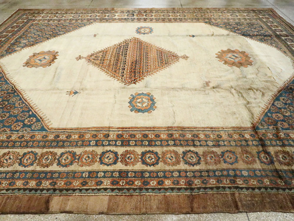 Antique Persian Bakshaish Carpet, No.8610 - Staging