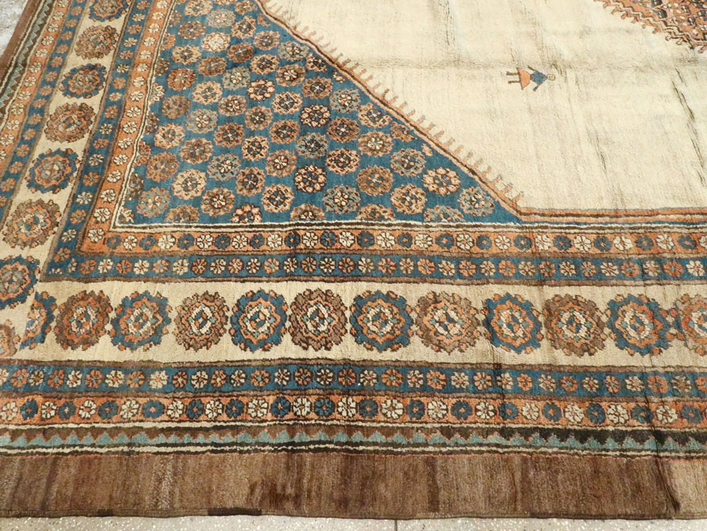 Antique Persian Bakshaish Carpet, No.8610 - Staging