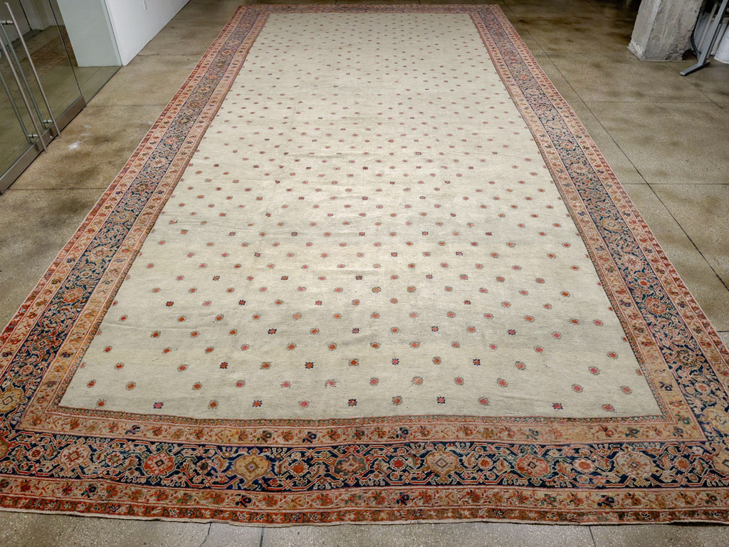 Antique Persian Mahal Carpet, No.8611 - Staging
