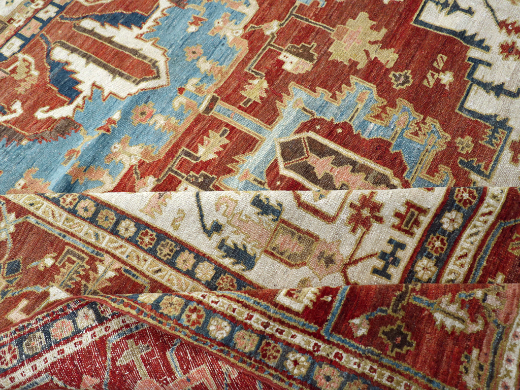 Antique Persian Heriz / Serapi Carpet, No.8639 - Staging