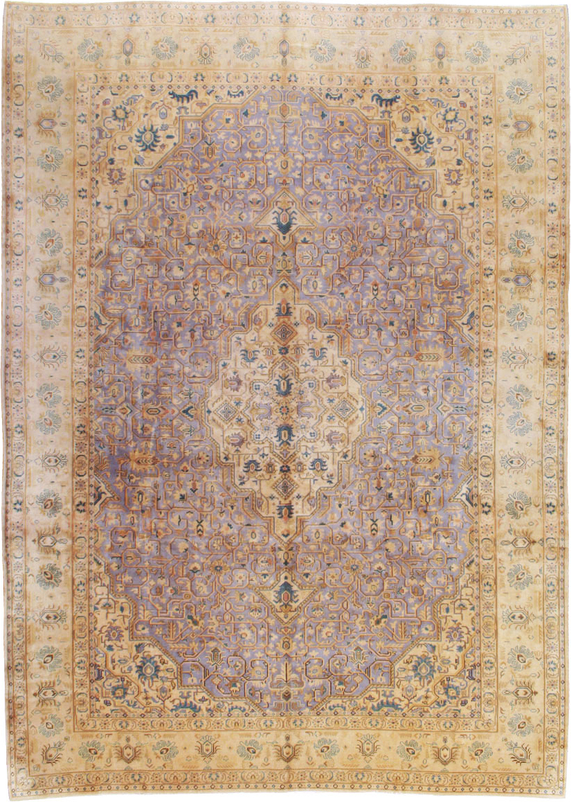 Vintage Persian Kashan Carpet, No.8651 - Staging