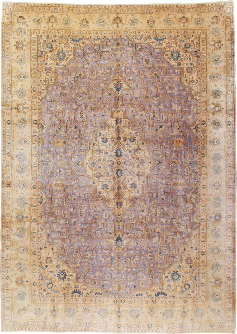 Vintage Persian Kashan Carpet, No.8651 - Staging
