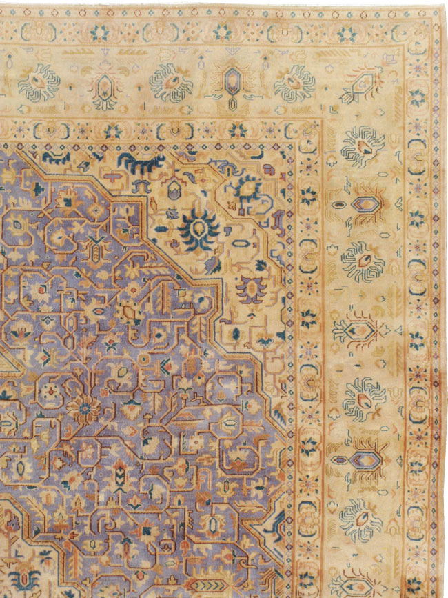 Vintage Persian Kashan Carpet, No.8651 - Staging