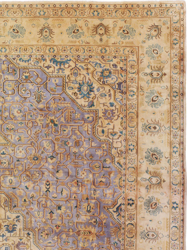 Vintage Persian Kashan Carpet, No.8651 - Staging
