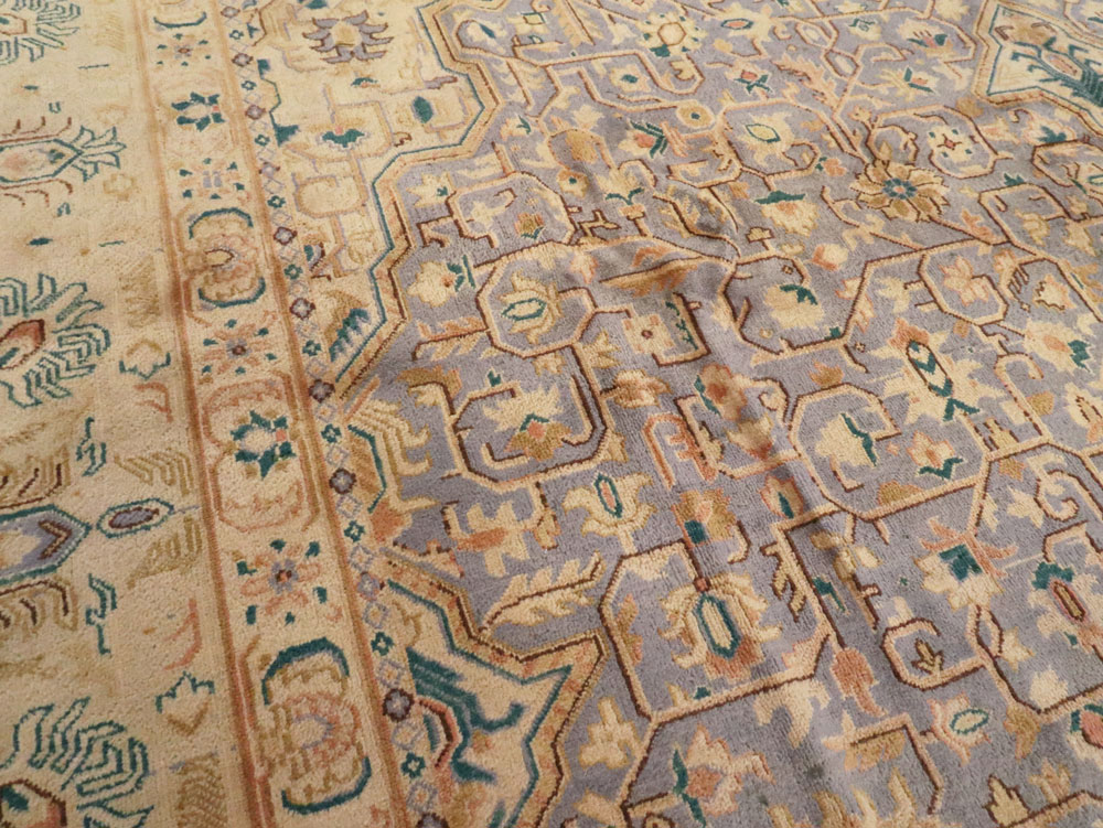 Vintage Persian Kashan Carpet, No.8651 - Staging