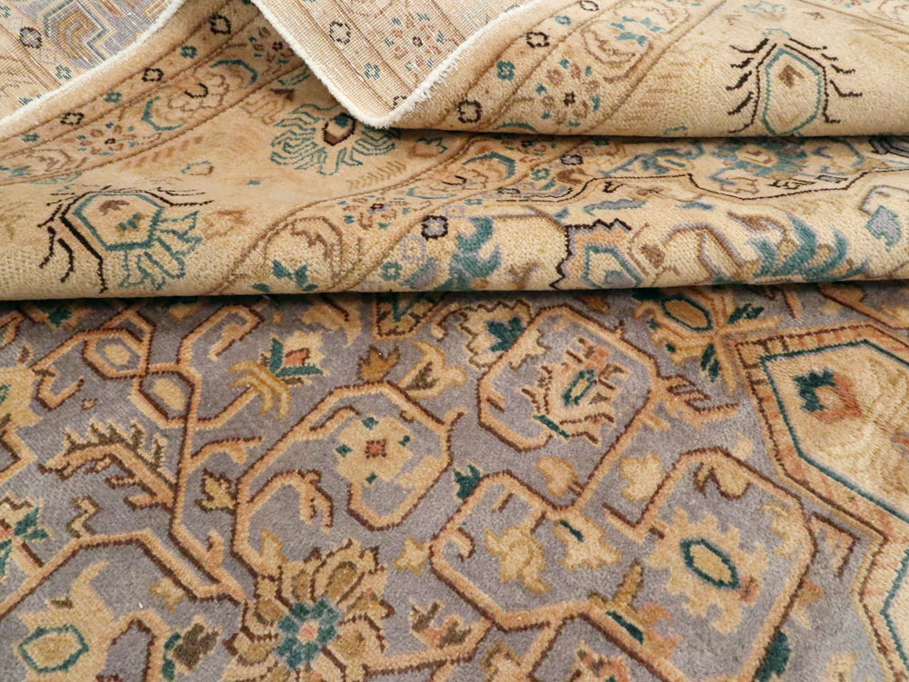 Vintage Persian Kashan Carpet, No.8651 - Staging