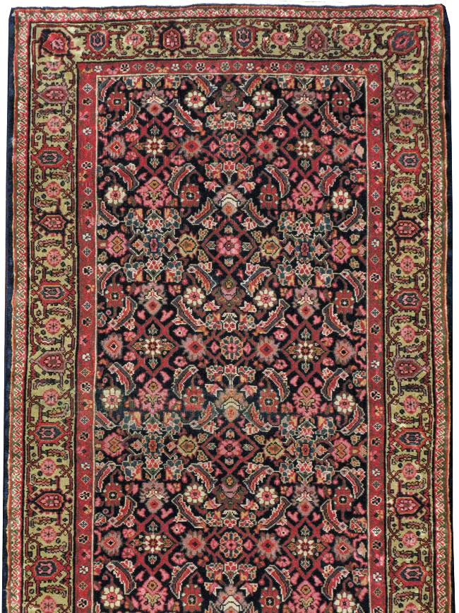 Antique Persian Fereghan Long Runner, No.8652 - Staging