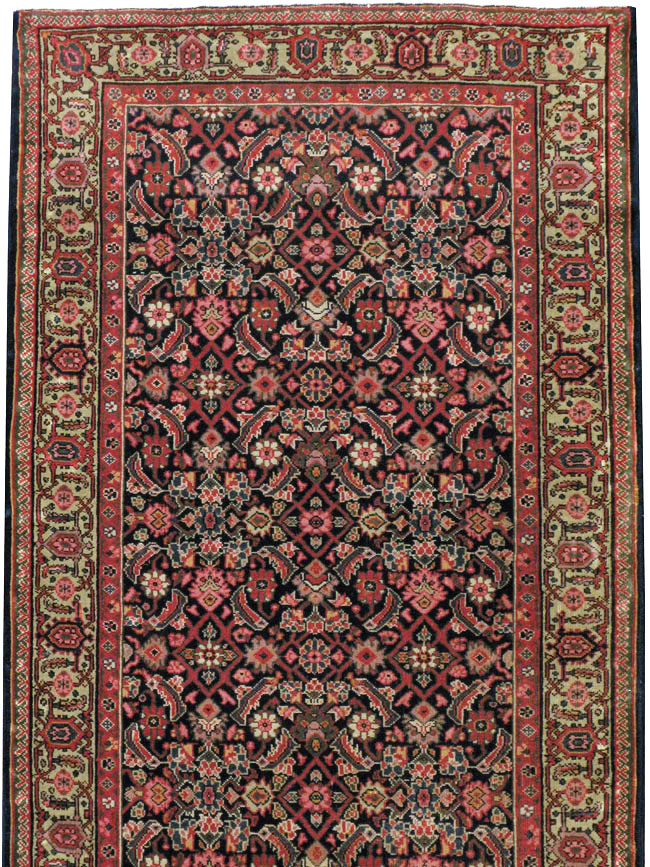 Antique Persian Fereghan Long Runner, No.8652 - Staging