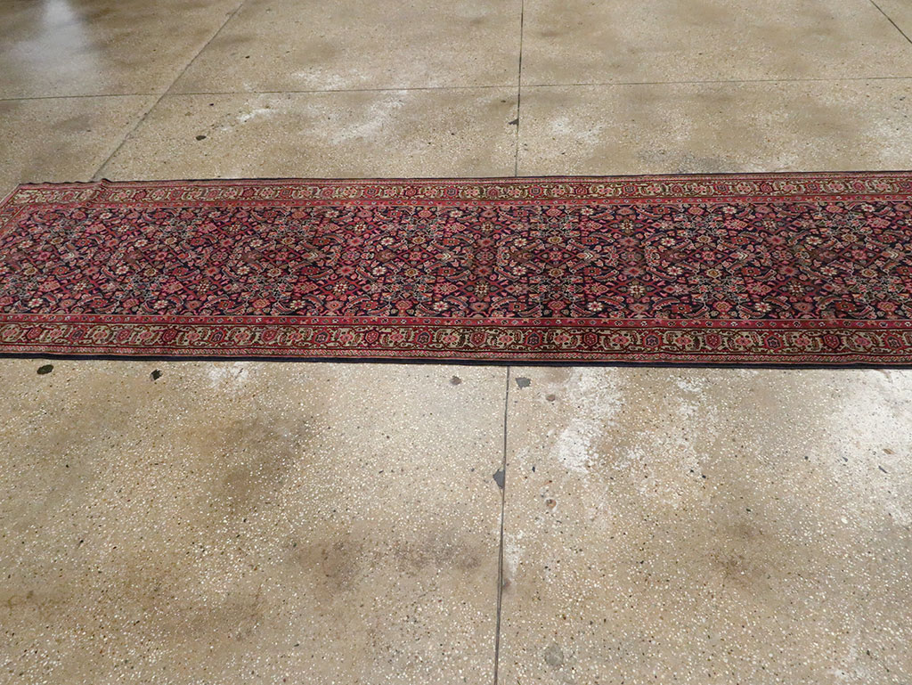 Antique Persian Fereghan Long Runner, No.8652 - Staging