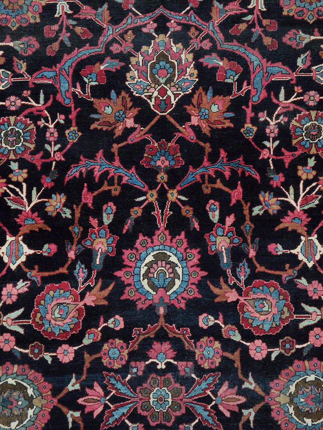 Antique Persian Lavar Kerman Carpet, No.8700 - Staging