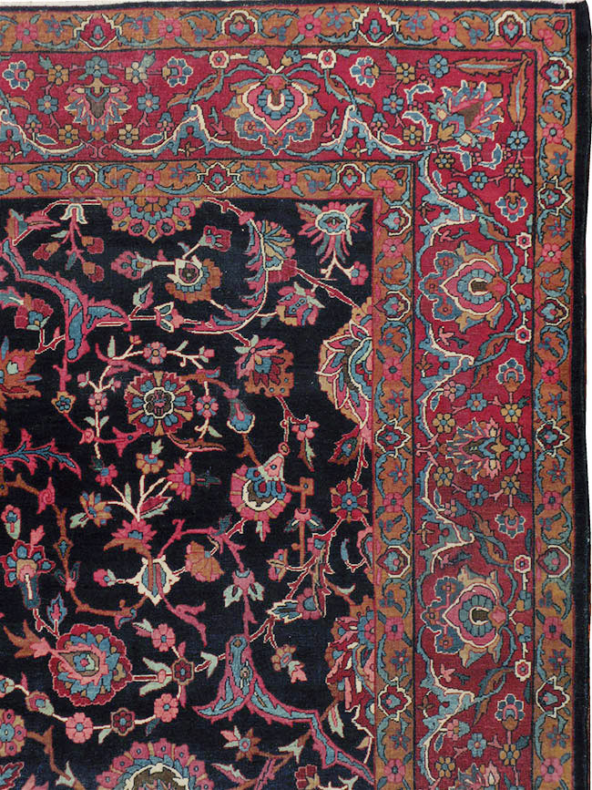 Antique Persian Lavar Kerman Carpet, No.8700 - Staging