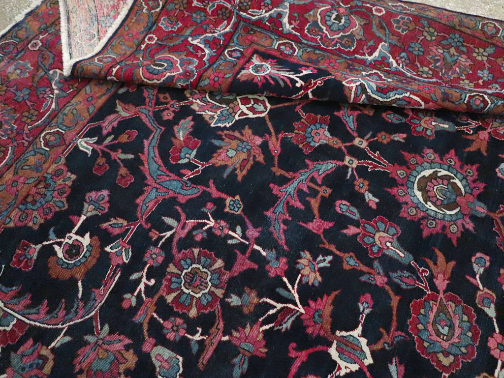 Antique Persian Lavar Kerman Carpet, No.8700 - Staging