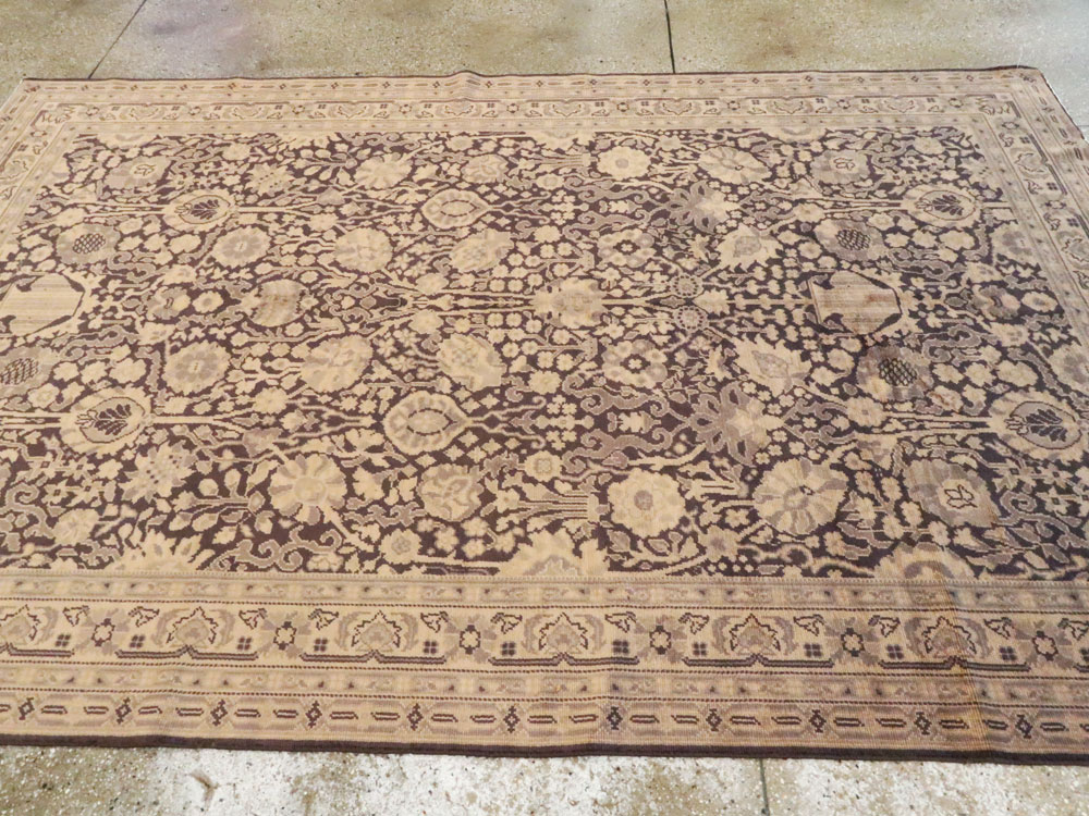 Vintage Indian Lahore Accent Carpet, No.8702 - Staging