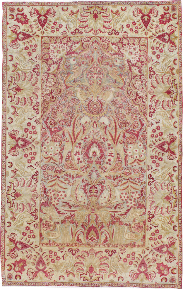 Antique Persian Lavar Kerman Rug, No.8706 - Staging