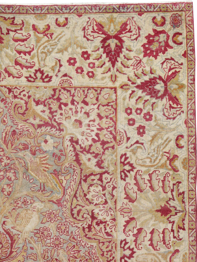 Antique Persian Lavar Kerman Rug, No.8706 - Staging