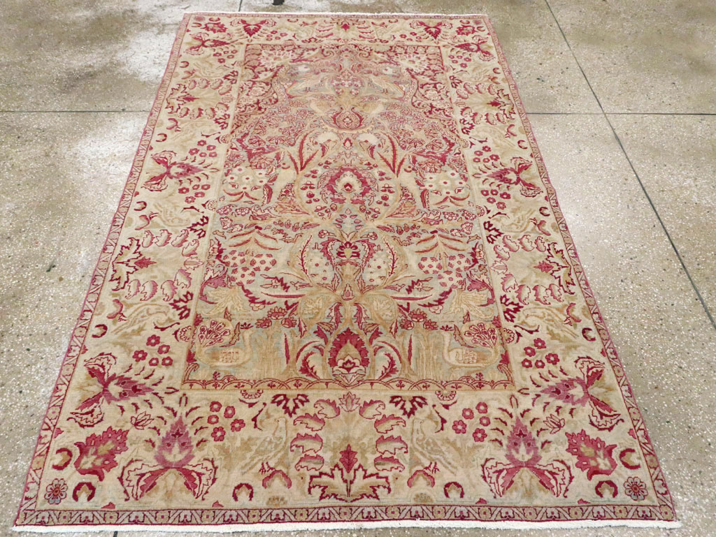 Antique Persian Lavar Kerman Rug, No.8706 - Staging
